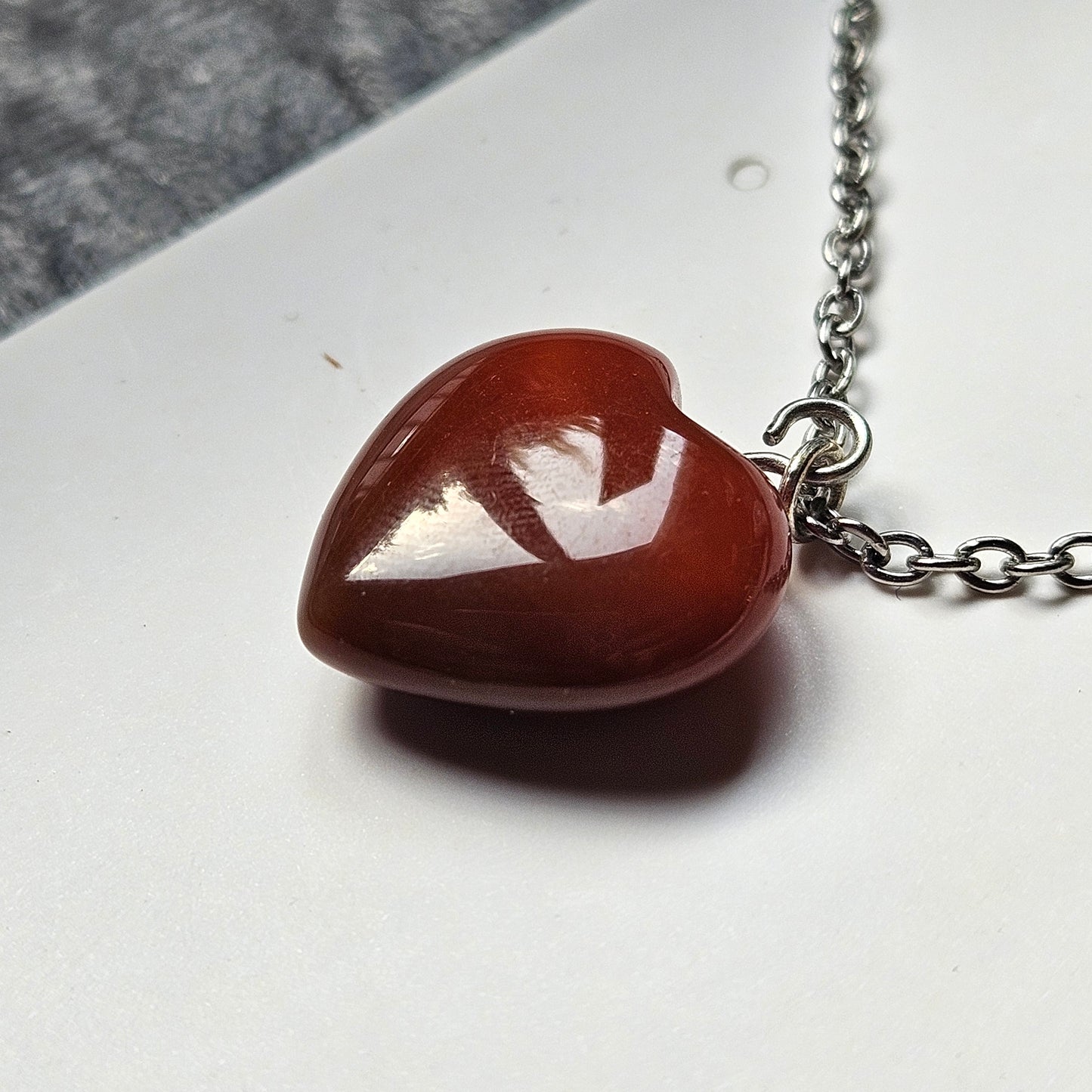 Carnelian Heart Necklace